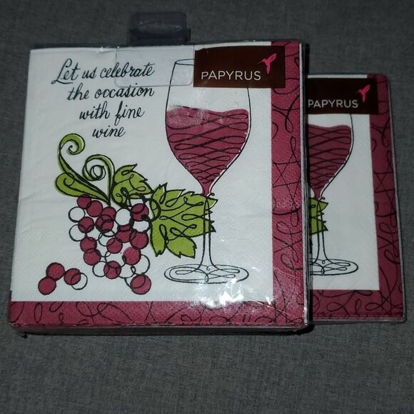 80 Papyrus beverage napkins 4 packs of 20 each = 80 - Picture 2 of 5